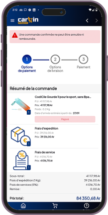 Payment in the Cart'In app