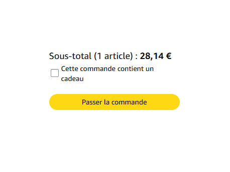 Amazon cart — Place your order